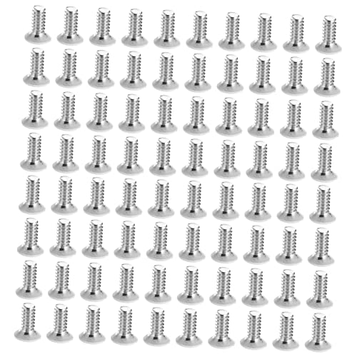 Healifty 200 Pcs White Wall Plate Screws with Slotted Head for Outlet Cover Replacement Threaded Screws for Residential and Commercial Use Professional Electrician and Handyman Tool Kit