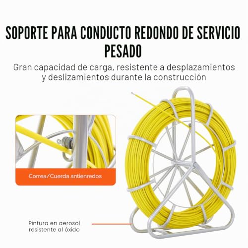 Extractor de conducto de 6,35 mm con 3 cabezas de tracción para guiar cables 5