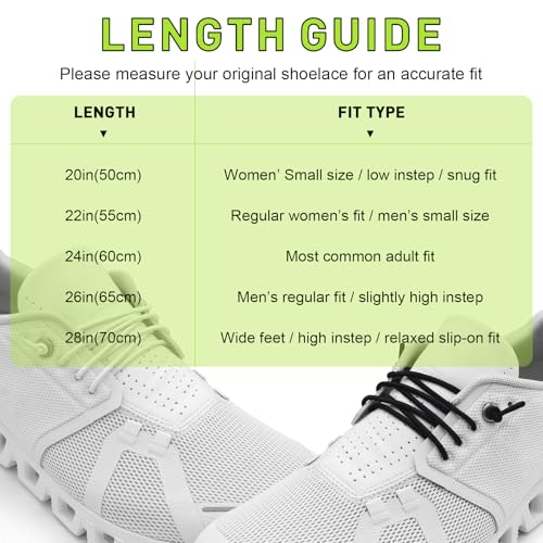 Image of 2 Pairs Elastic Shoe Laces for On Cloud 5, 6 Sneakers | 1 /10 inch(2.5mm) Thin Stretch Round Shoelaces Shoe Strings Replacement, Bungee Speed Tieless No Tie Laces for Adults and Kids