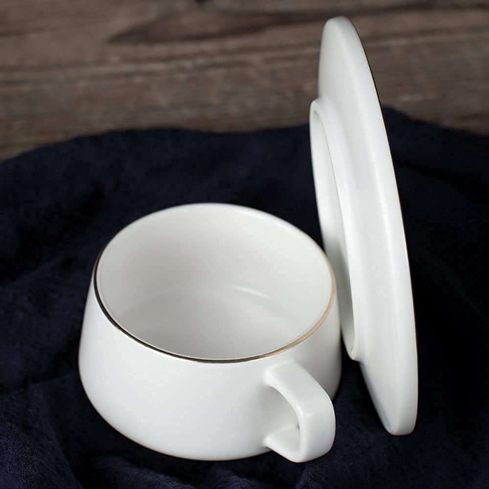 Taza de café de cerámica Espresso Latte Cappuccino Caramel Macchiato Latte Cup Oficina Hogar Tarde Taza de té Juego de platillos,