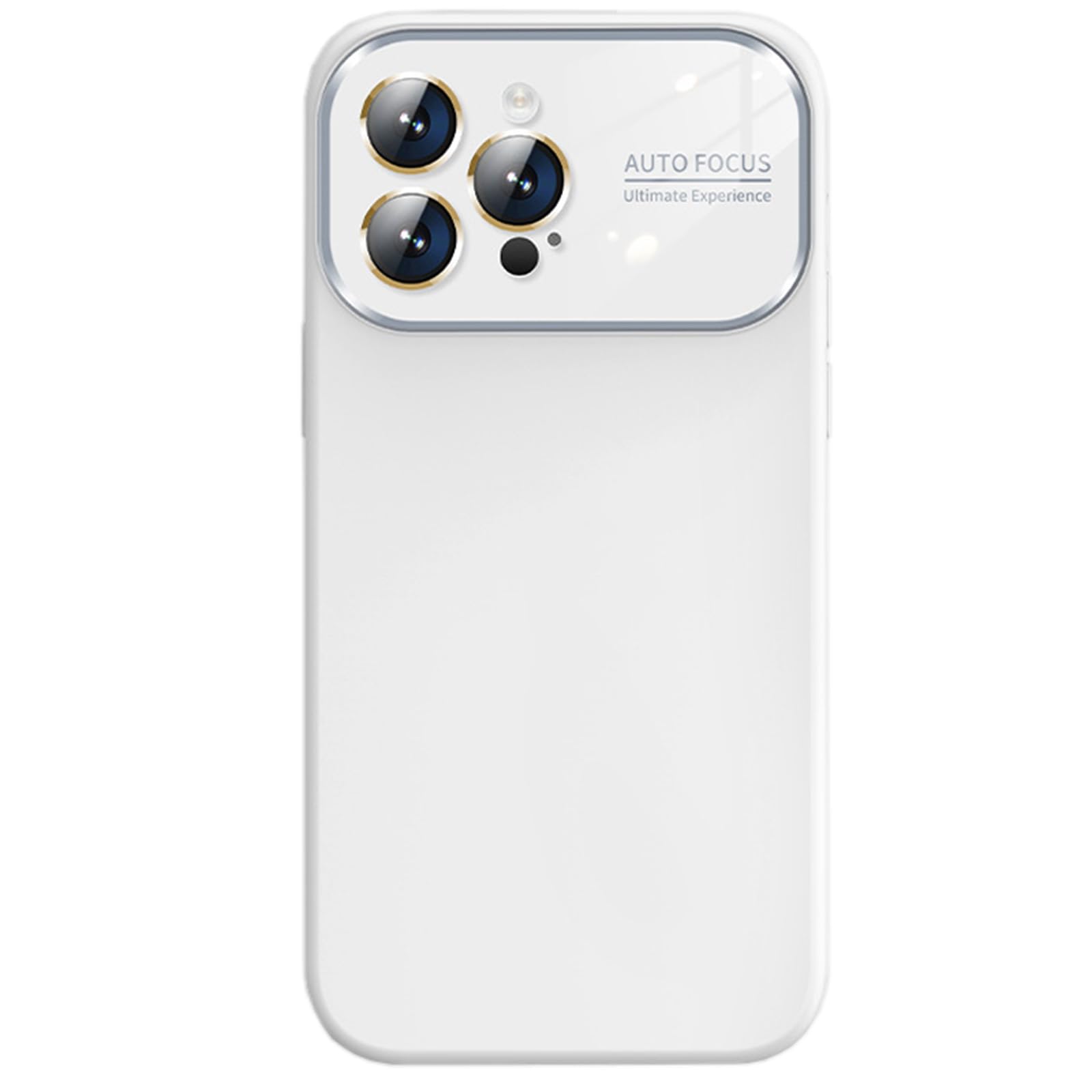 LXURY Ultra cienkie etui do iPhone'a 15 Pro Max/15 Pro/15 Plus/15, miękkie etui premium z okienkiem ochronnym aparatu, oryginalne etui z płynnego silikonu, białe, 38 cm