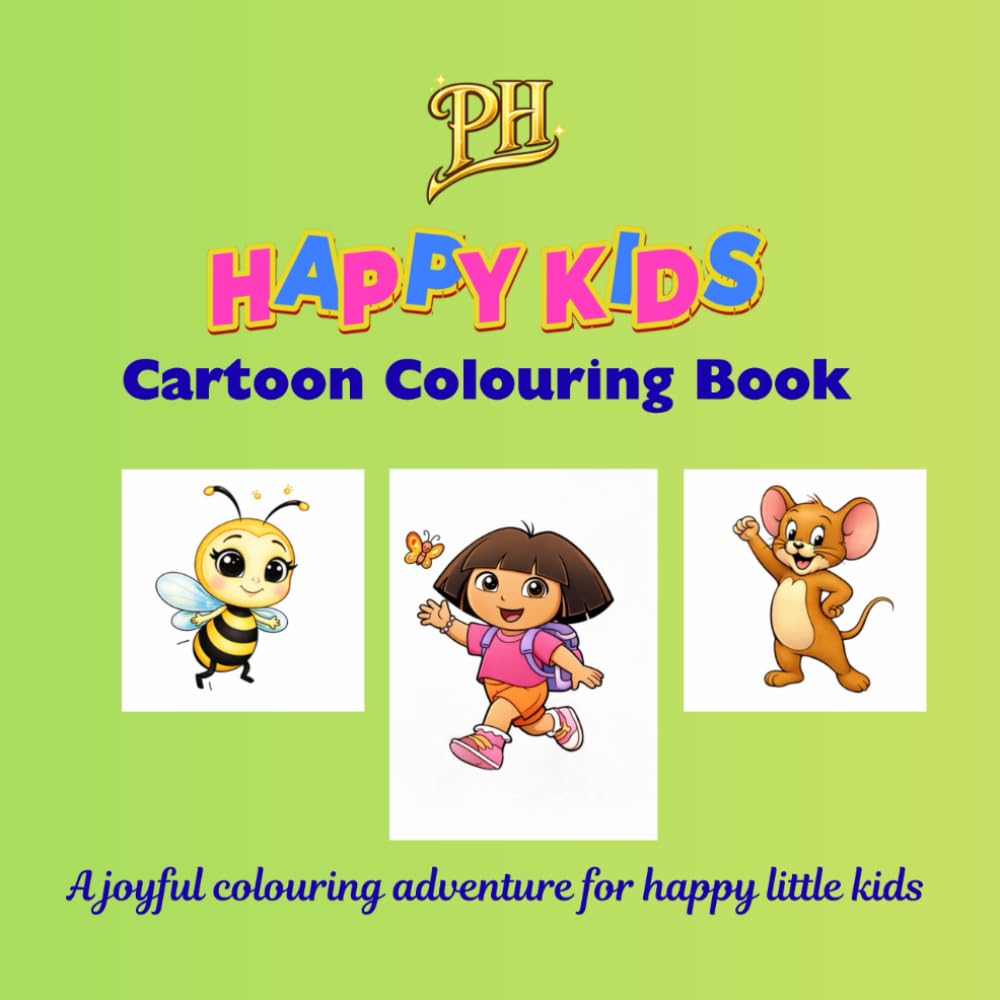 Happy Kids: Cartoon colouring book
