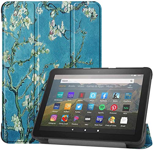 Fire HD 8 / Fire HD 8 Plus 2020 用 ケース Amazon Fire HD 8 /Fire HD 8 Plus 2020年発売 第10世代用 保護ケース 軽量 薄型 PU レザー スマート カバー 耐衝撃 傷防止 クリア ハー