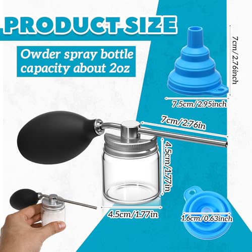 Image of Patelai Diatomaceous Earth Powder Duster with Collapsible Funnel, Food Grade Bulb Applicator, Garden Dispenser Sprayer, 2 oz Home Powder Tool for Indoor and Outdoor Use