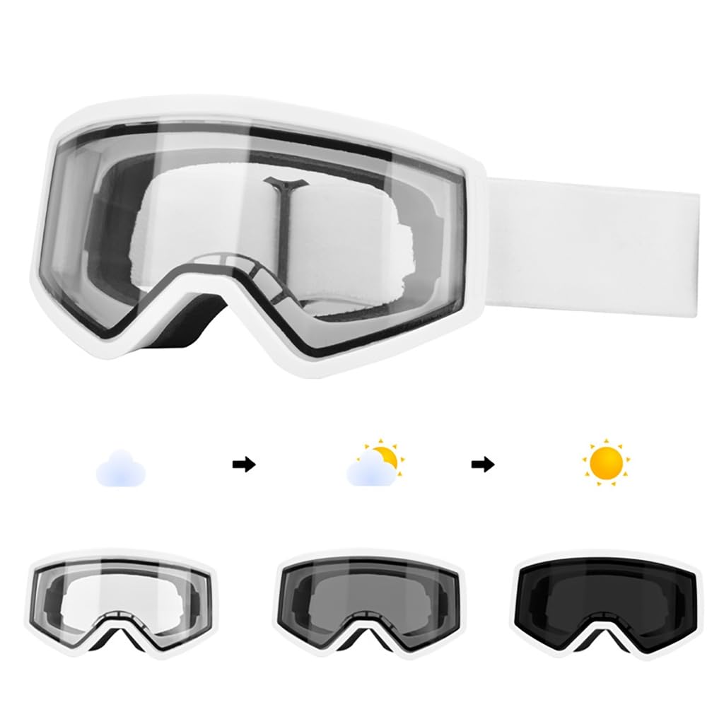 Lunettes de ski pour enfants photochromiques lunettes de neige coupe-vent lunettes de snowboard