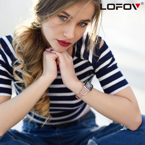 Image of Compatible with Apple Watch Bands Women 38 /40 /41 /42mm Dressy Slim Leather Strap with Designer Celtic Knot Interlock Buckle Bracelet for iWatch Series 11 10 9 8 7 6 5 4 SE 3 2 1