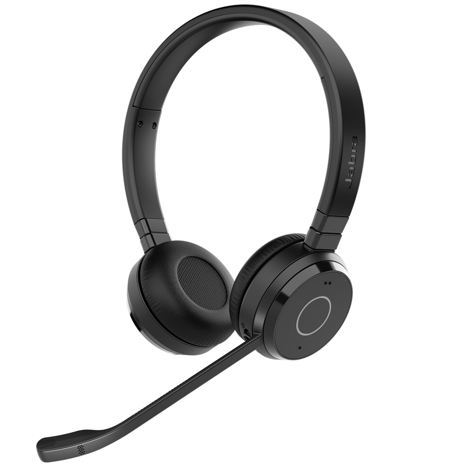 JabraEvolve 65 TE (Third Edition) Wireless Dual-Ear Headphones - Noise-Canceling Mic, 16 hrs Battery Life, Dual Connectivity, MS Teams Certified, Supports Other Platforms, Black