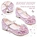 Imagen de VTASQ Zapatos Princesa Niñas Glitterate Zapatos de Vestir Elegantes Mary Janes Zapatos de Tacón para Fiestas Bodas Cumpleaños y Cosplay Rosa EU29