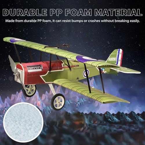 Goolsky RC Flugzeug, RC Aeroplane E33 SE5A 800 mm Spannweite PP-Schaum ferngesteuertes Flugzeug Starrflügel-Doppeldecker-Warbird