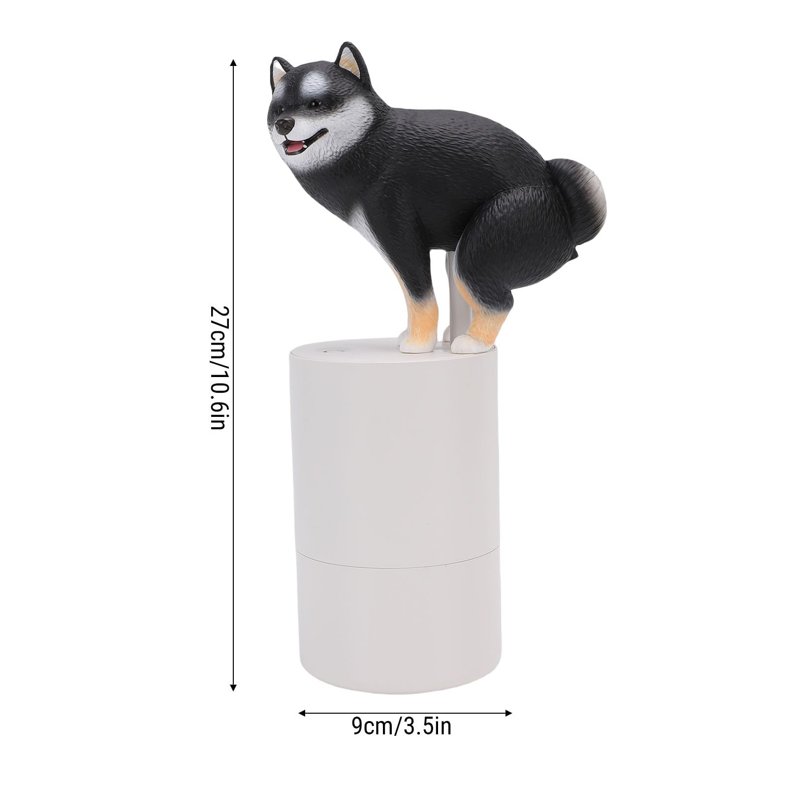 Fafeicy Dispenser Automatico di Sapone per Cani Carini, con Sensore Intelligente, Azione Schiumogena Senza, Materiale ABS a Batteria, per Uso in Bagno e (BLACK)