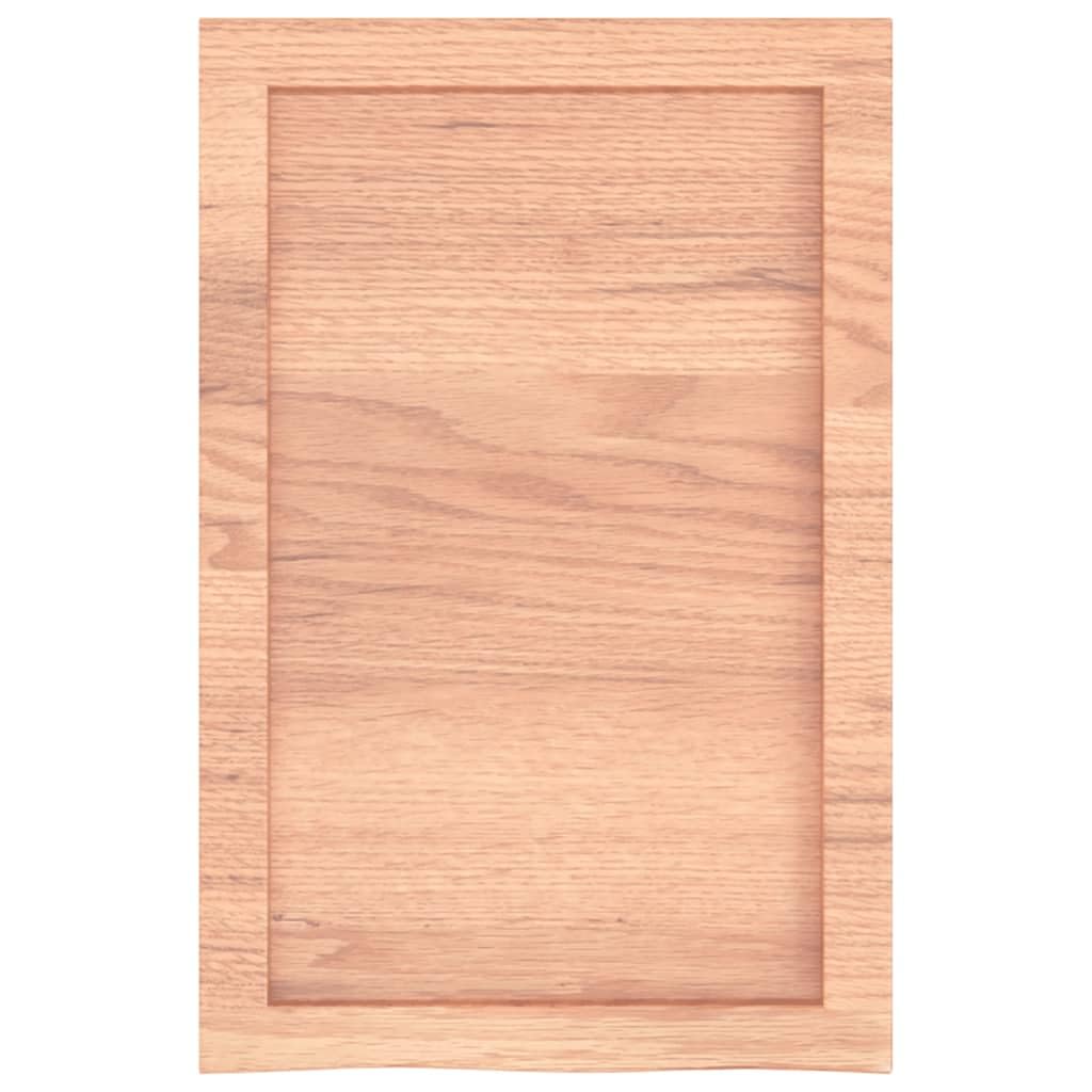 Scaffale da parete marrone chiaro, 40 x 60 x 2-6 cm, in legno massiccio di rovere, versatile, per soggiorno, cucina, bagno, corridoio, ufficio, organizer per riporre oggetti, stile