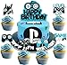 31 Stück Tortendeko Geburtstag Videospiel Torten Deko Gaming Dekoration Cupcake Kuchen Geburtstag Kuchen Deko Jungen Kinder Tortenaufleger für Kindergeburtstag Spiel Thema Party Dekoration(Blau)