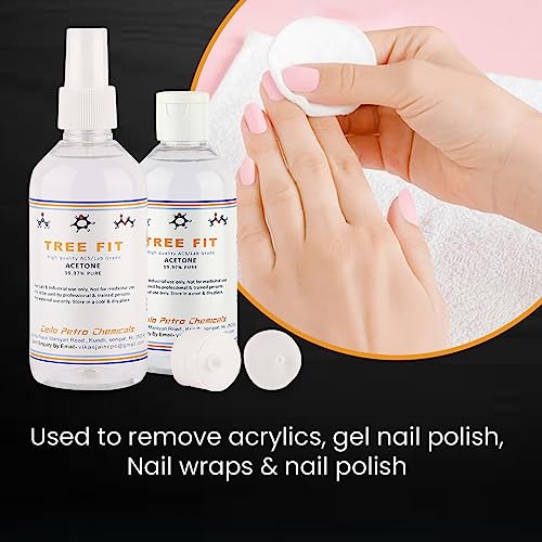 Image of Acetone | Nail Polish Remover | Cleaning Glass Remover | Remove Paint And Stuff Marks | Clear | (250 X 4 =1000 ML)