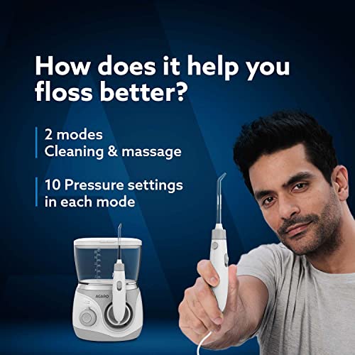 AGARO Max Tabletop Dental Flosser for teeth with 2 Cleaning Modes & 10 Pressure Settings, 600ml Watertank, Oral Flosser, Oral Irrigator - Image 4