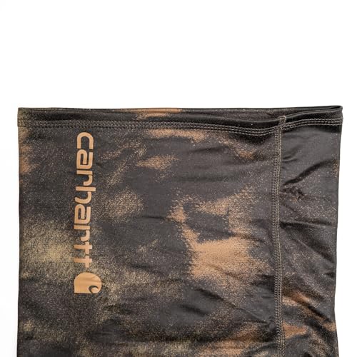 Image of Carhartt Force Lightweight Neck Gaiter, Watercolor Camo Print-Brown /Dark Brown, One Size