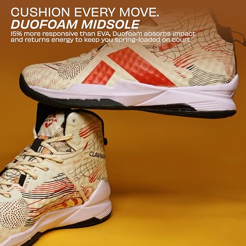 Image of Nivia CLAWMARK Basketball Shoes for Men, Herringbone Rubber Outsole with TPU Shank, Lightweight Mesh & TPU Upper, Indoor & Outdoor Grip for Training, Match & Court