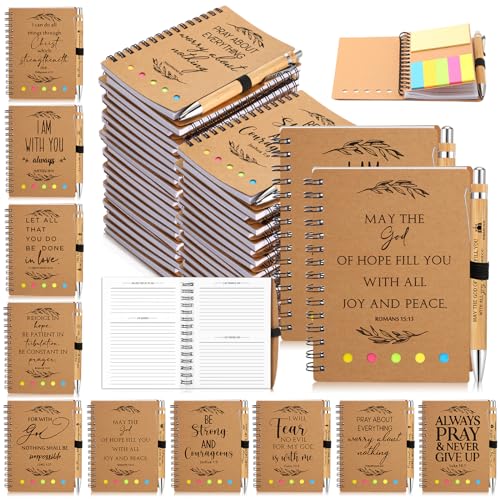 Spakon 30 Set Christian Gifts Bulk Church Gifts Religious Notebook