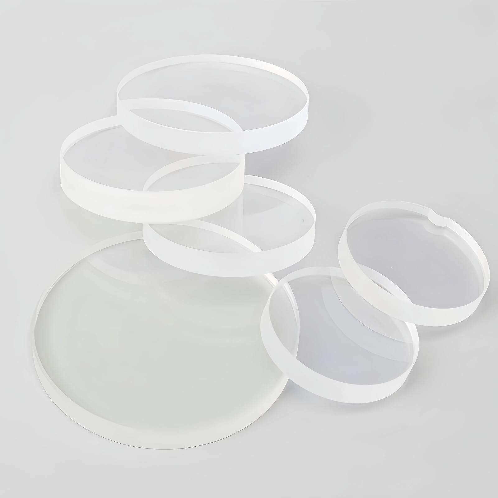 DMK 10Pcs Fiber Laser Protection Lens 18x2 20x2 1064nm Laser Welding Lens for WSX/QILIN/OSPRI Optical Fiber Lens 37x7 30x5 27.9x4.1 for Raytools/