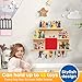 For Tonies Figures Shelf Magnetic,for Tonie box Wall Shelves,for Tonies Characters Organizer,Audio Toy Storage (Holds 45 Figurine),Compatible Charging Station for Kid's Room,Pine Wood,Arch,Large