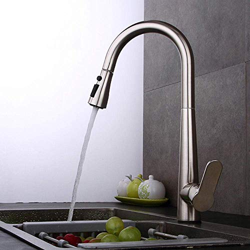 Wasserhahn einzigen Griff Küche Küchenmaschine hohe Chrom Waschbecken Wasserhahn Bad Wasserhahn Höhenverstellbarer heißer und kalter Mischer