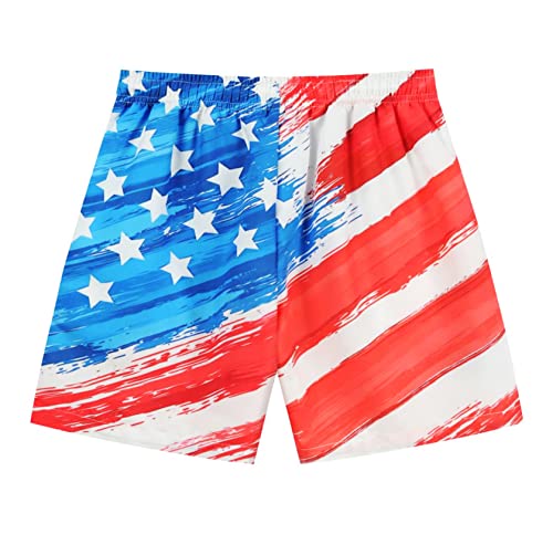 Eulla Boys 4Th Of July Shorts American Flag Shorts Boys American Flag Board Shorts Boys Swim Trunks Boys 10-12 #TOP1