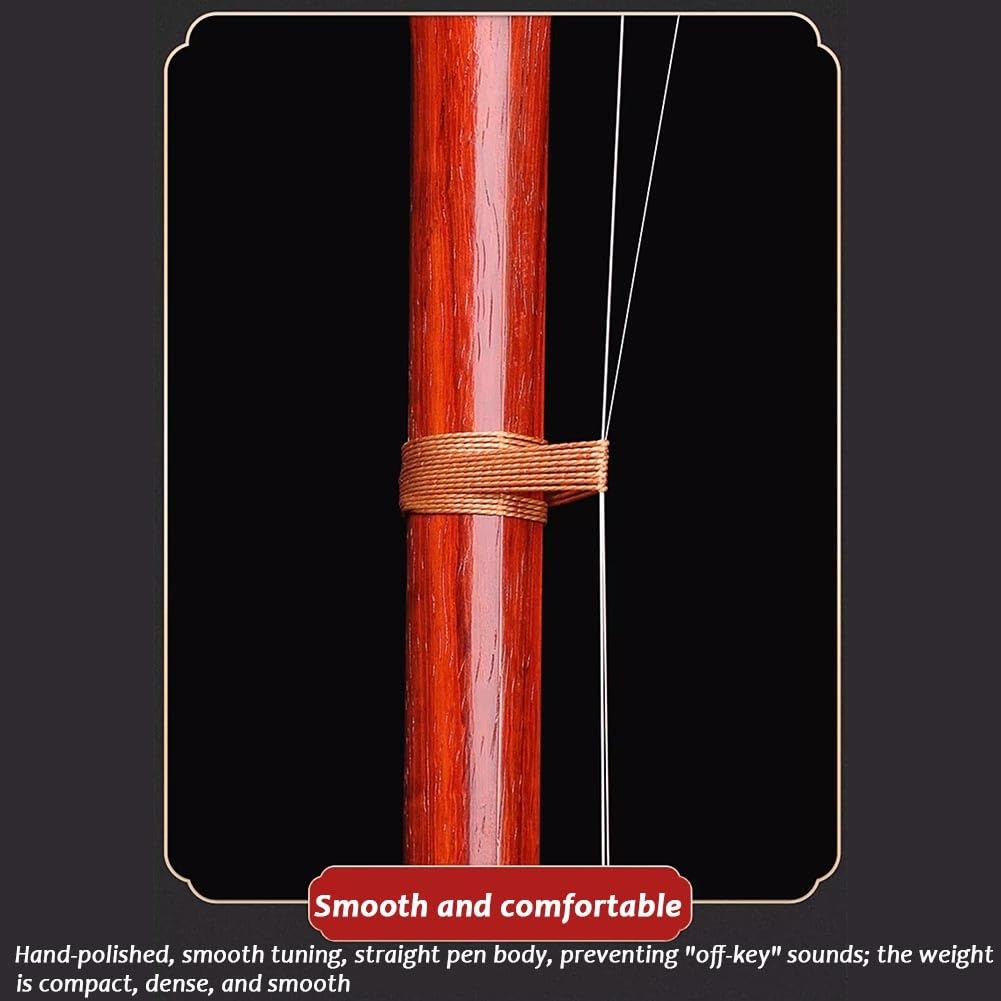 Erhu Cinese, Strumento Musicale Violino Cinese A Due Corde In Legno Di Palissandro Con Accessori Inclusi Ideale Per Principianti, Esibizioni E Esami Di Livello(Red-B)