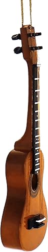 Miniatura 4 de Broadway Gift Ukelele Music Instrument Réplica Adorno de Navidad, Marrón, Tamaño 5 pulgadas