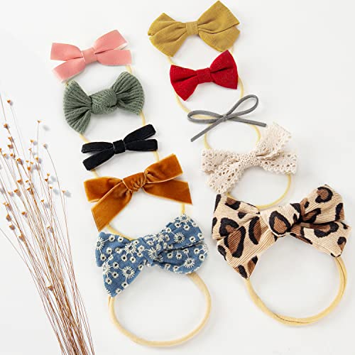 Baby Girl Headbands And Bows, Newborn Infant Toddler Nylon Elastics Hairbands Hair Accessories By Visbl #TOP5