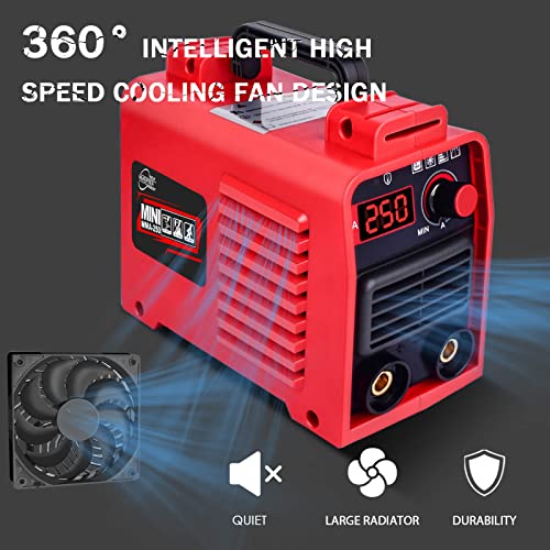 Image of Welder Machine,Upgraded MMA-250A 110V Welding Machine,IGBT Digital Display LCD,Hot Start Anti-stick Stick Welder,Complete DIY Tool Kit for Portable Mini Welder,Strong Heat Dissipation MMA Welder
