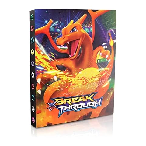 Card Album Fire Dragon Card Folder Premium Waterproof Card Collection Book for Collection of Cartoon Cards Cover