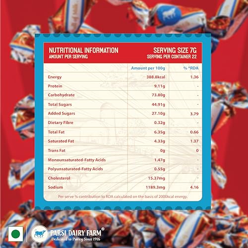 Image of Parsi Dairy Farm The Great Indian Toffee | 100% Pure Milk-Based Rich Chewy Sweet | Over 100 Years of Delight | No Preservatives | Premium Gift Pack - 300gms