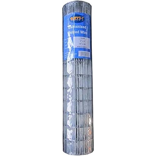 Galvanized Welded Wire Mesh Garden Economy Fence 36 Inch x 50 Foot-3 Inch x 2 Inch 16GA