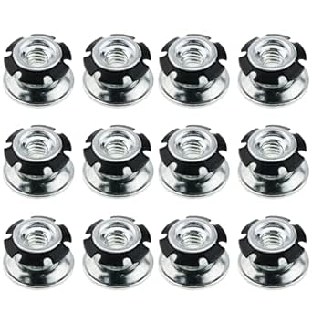 SQXBK 12PCS Threaded Pipe Inserts Round Pipe Inserts Black M6 Hardware ...