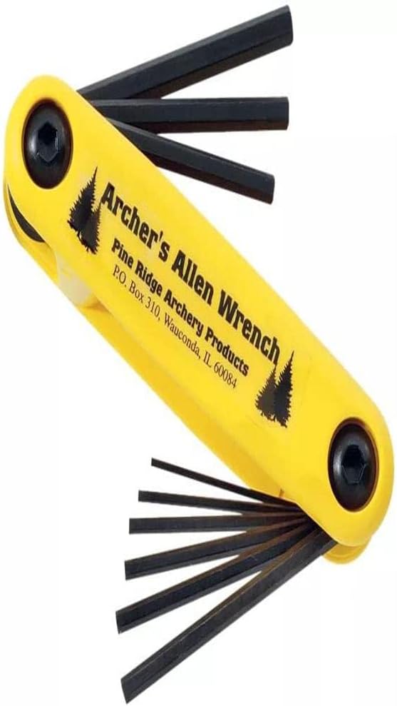 Pine Ridge Archery Allen Wrench Set, Foldable Hex Keys Made of Industrial Strength Tool Steel