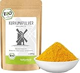 VERWENDUNG: Kurkumapulver eignet sich hervorragend zu Geflügel, Reis, indischen oder orientalischen Gerichten | zudem findet Kurkumpulver Einsatz im Kurkuma Latte, Goldener Milch oder Kurkuma Tee | Auch zur Abfüllung in Kapseln geeignet.