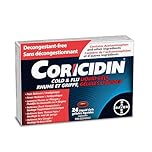 Coricidin II Decongestant Free Cough and Cold Medicine - Cough, cold and flu medicine for adults – Effective Symptom Relief From Sore Throat, Cough, Chest Congestion, Fever, and Headaches, 24 Liquid Gels