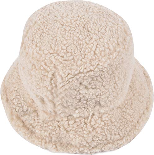 Chezabbey Faux Fur Bucket Hat, Fuzzy Furry Winter Warm Fisherman Cap thumb #3