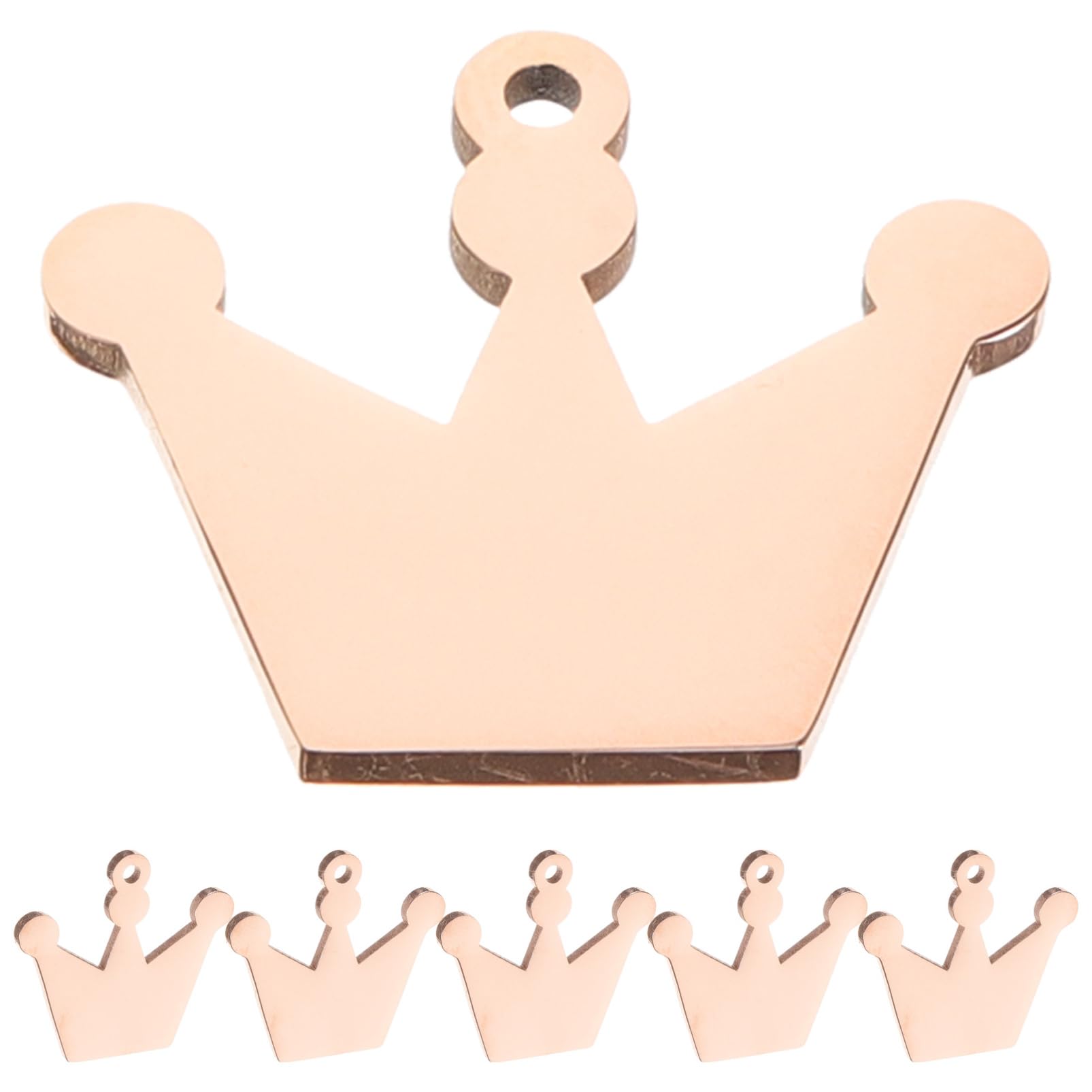 Tofficu Pendentif Couronne Étiquettes D'identification Pour Chiens Jolie Plaque D'identité Pour Chien Petite Plaque D'identité Étiquette De Chiot Métal Rose Gold