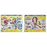 producto 1: 10 HERRAMIENTAS PLAY-DOH CON TEMA DE VETERINARIO: Sella con el estetoscopio de juguete, rellena el termómetro, crea 5 tipos de vendas distintas, hazle un corte de cabello a tu cachorro con las tijeras y mucho más