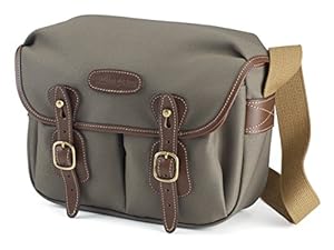 Billingham Hadley Small Shoulder Bag for Digital/Photo SLR Body with 2 Lenses, or 1 Lens and Flash + Accessories, Sage with Chocolate Leather Trim