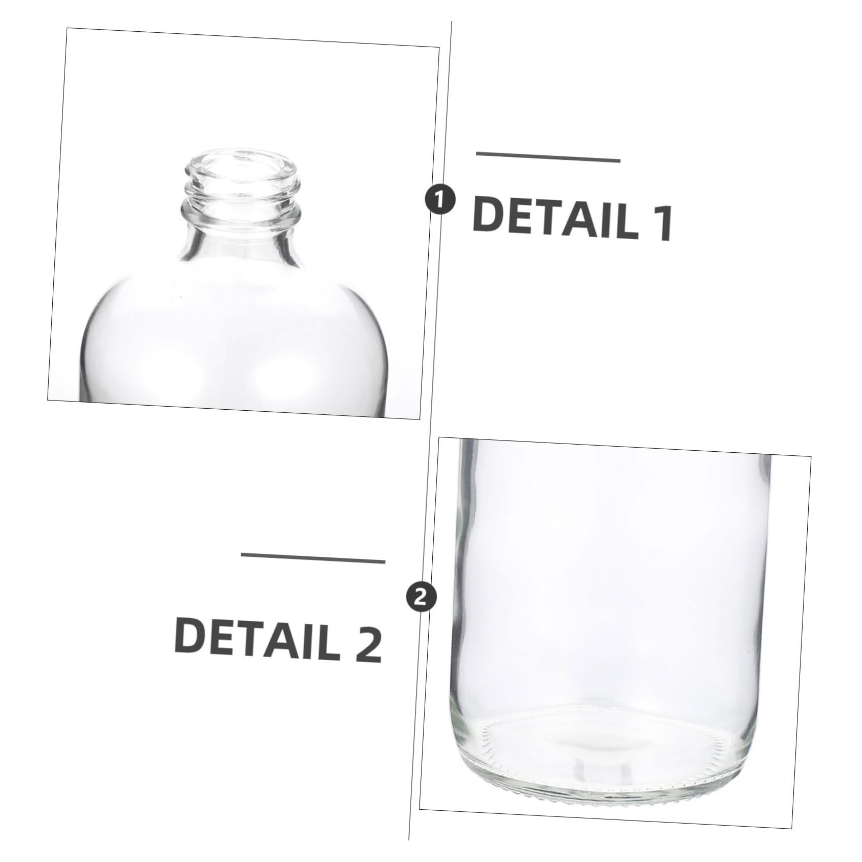 ABOOFAN 6piezas Frasco De Reactivo De Vidrio Transparente Botella De Boca Estrecha Para Muestras Incluye Embudo Para Laboratorio o Química