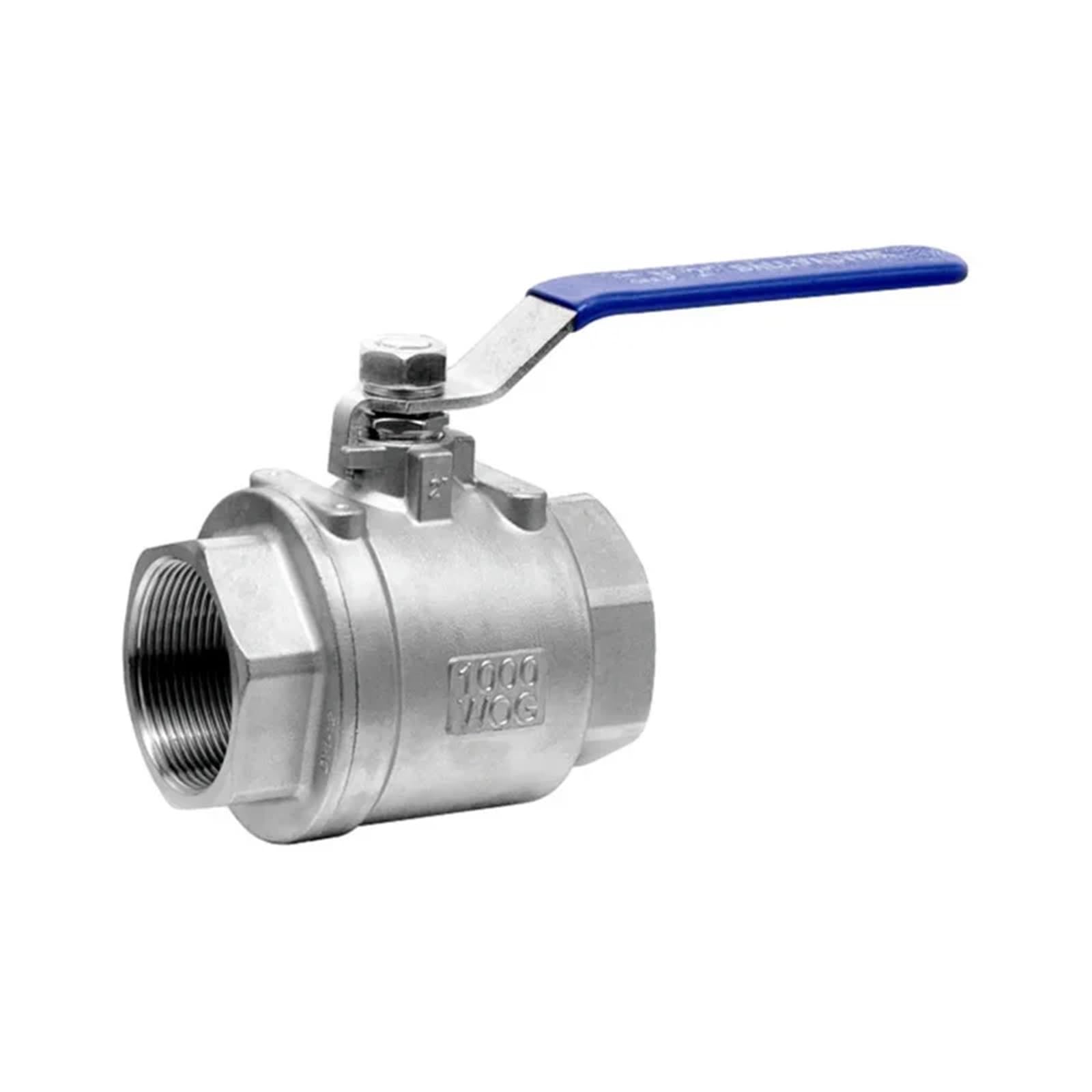 Válvula de bola de acero inoxidable SS304 2P, paso completo, 1/2", 3/4", 1" y 1-1/4", con manija hembra. | Tubo de válvula (1-1/2 pulgadas)