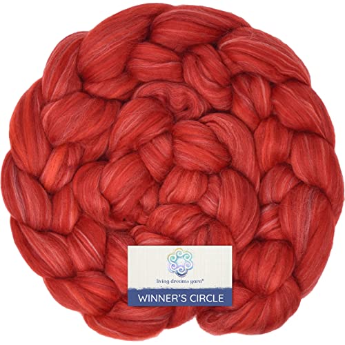 Winner's Circle Superfine Merino Fiber for spinning & felting. Super soft combed top roving in stunning color blends, Volcano