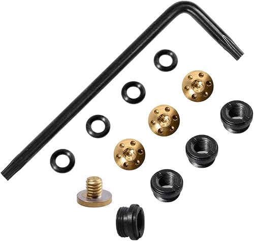 Cool Hand 1911 Tornillos de empuñadura y casquillos para 1911 de tamaño completo, empuñaduras de pistola compacta/de oficial, 0.16'' delgadas/0.28''