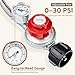 GASPRO 0-30 PSI Adjustable High Pressure Propane Regulator with Gauge, 5-Foot Stainless Braided Hose, Perfect for Turkey Fryer, Gas Burner, Fire Pit