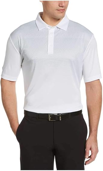 Callaway Mens Geo Chest Print Short Sleeve Golf Polo Shirt