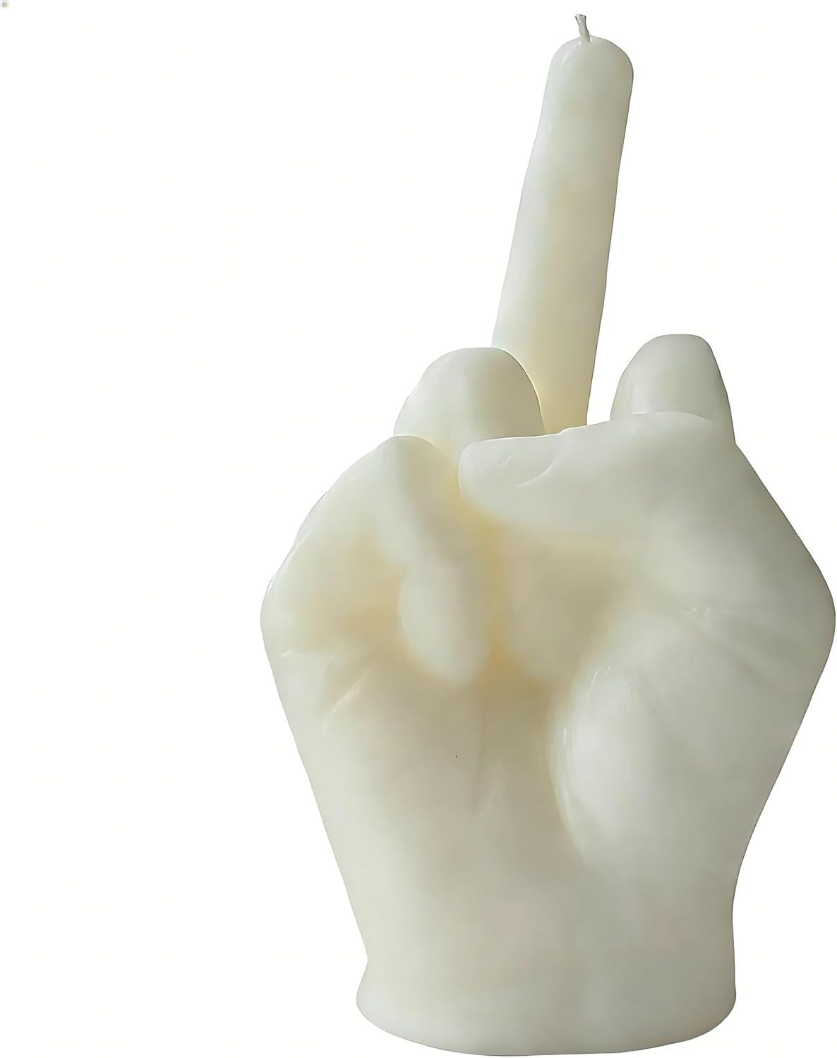 5 Pcs Middle Finger Shaped Scented Candles, Funny Gag Gift & Novelty Photo Prop, Unique Quirky Home Decor Candle (White)