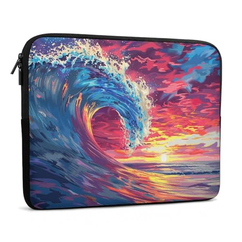 Funda para portátil de 25.4 cm con diseño de olas para inspirar tus días 2
