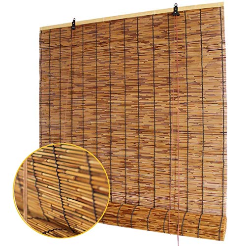 Mlxy Außenvorhänge, Bambusrollos Natürlichem Bambus, Rollläden, Jalousien Mit Lichtfilterung, Geeignet Für Innen- Und Außenbereiche, Anpassbar Cover