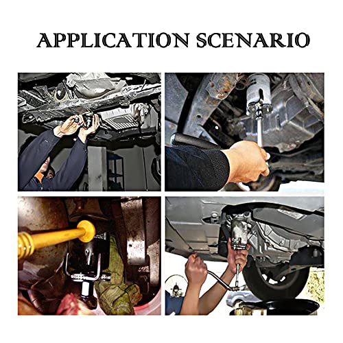 Image of Salior 12'' Oil Filters Removal Specialty Tool Oil Filter Wrench,3-Position Adjustable+15Bent Angle Head Design Oil Filter Pliers For 45-150mm Engine Filters,Conduit,Fittings, Red